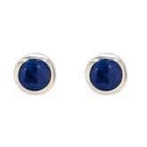 Sterling Silver Lapis Lazuli Stud Earrings